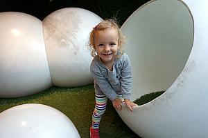 She played in this exhibit for over an hour. Kelly and I took turns walking through the museum :)