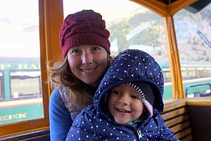 Capri and Mom on the train