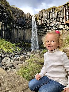 Capri enjoyed climbing on the rocks. She and Kelly practiced finding the most sturdy way through the loose rocks and shallow water.